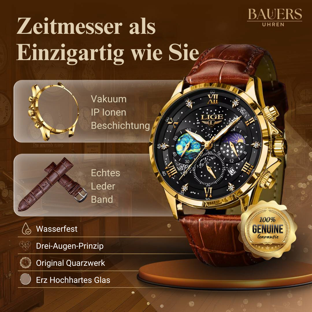 Elegante Mondphasenuhr