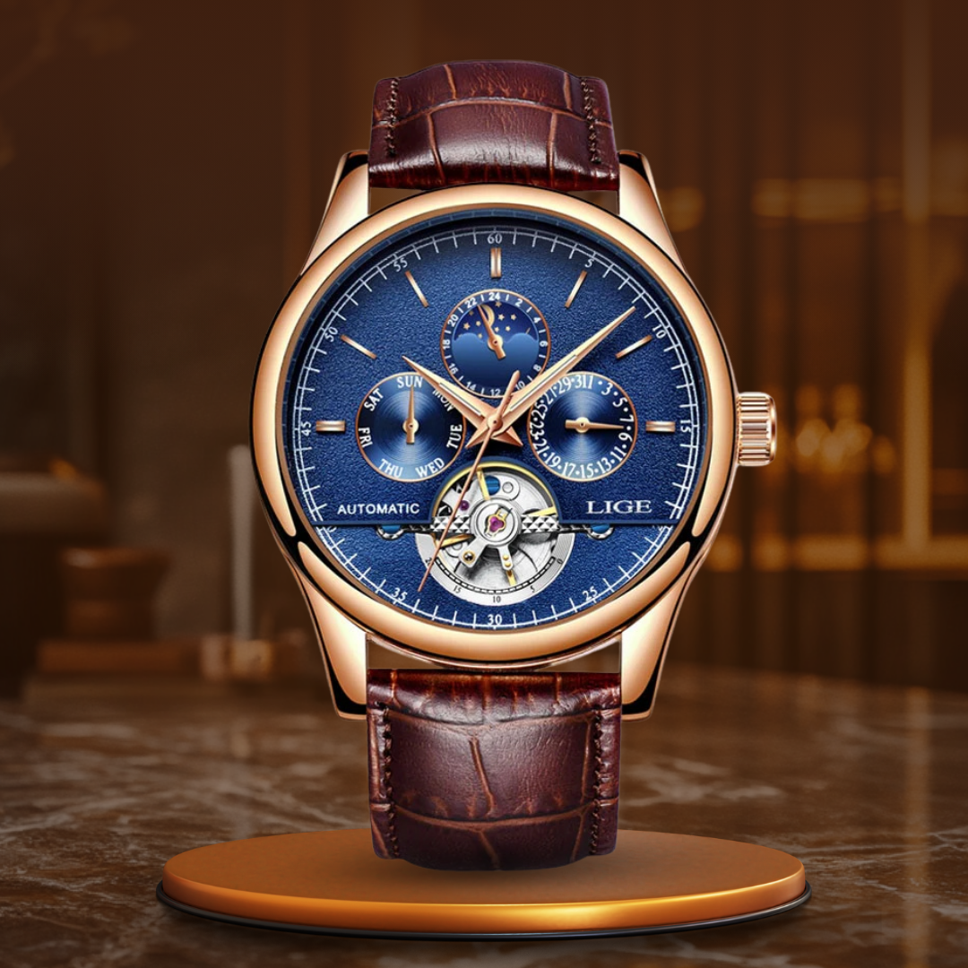 Automatik-Uhr mit mechanischem Tourbillon