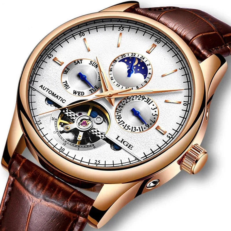 Automatik-Uhr mit mechanischem Tourbillon